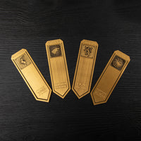 Set de 4 Marque-pages en métal Stark, Lannister, Baratheon et Targaryen