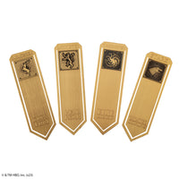 Set de 4 Marque-pages en métal Stark, Lannister, Baratheon et Targaryen