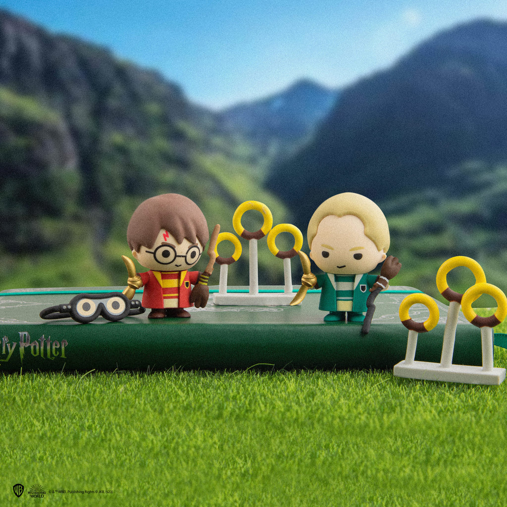 Gomees Harry et Drago en tenue de Quidditch