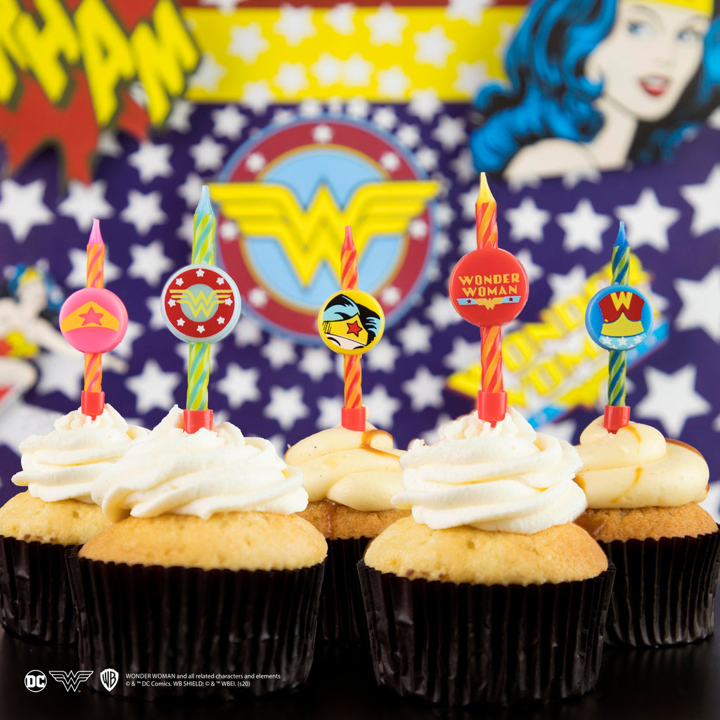 Bougies d'anniversaire Wonder Woman (Set de 10)