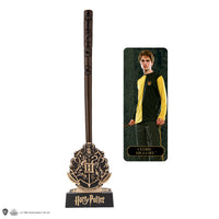 Stylo baguette avec socle & marque-page lenticulaire Cédric Diggory