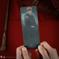Stylo baguette avec socle & marque-page lenticulaire Ron Weasley