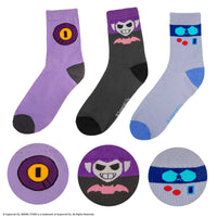 Set de 3 Paires de Chaussettes 8-Bit, Rico et Mortis