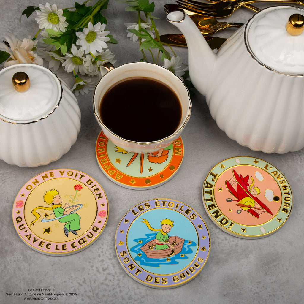 Set de 4 Sous-verres en céramique Le Petit Prince