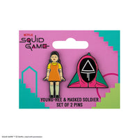 Set de 2 Pin's Young-Hee et Soldat de Squid Game