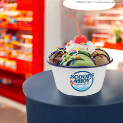 Cinereplicas Bol Glace Scoops Ahoy + Chapeau Marin Stranger Things – Officiel Netflix – Style Vintage