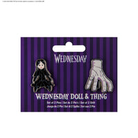 Set de 2 Pin's Poupée Mercredi & La Chose
