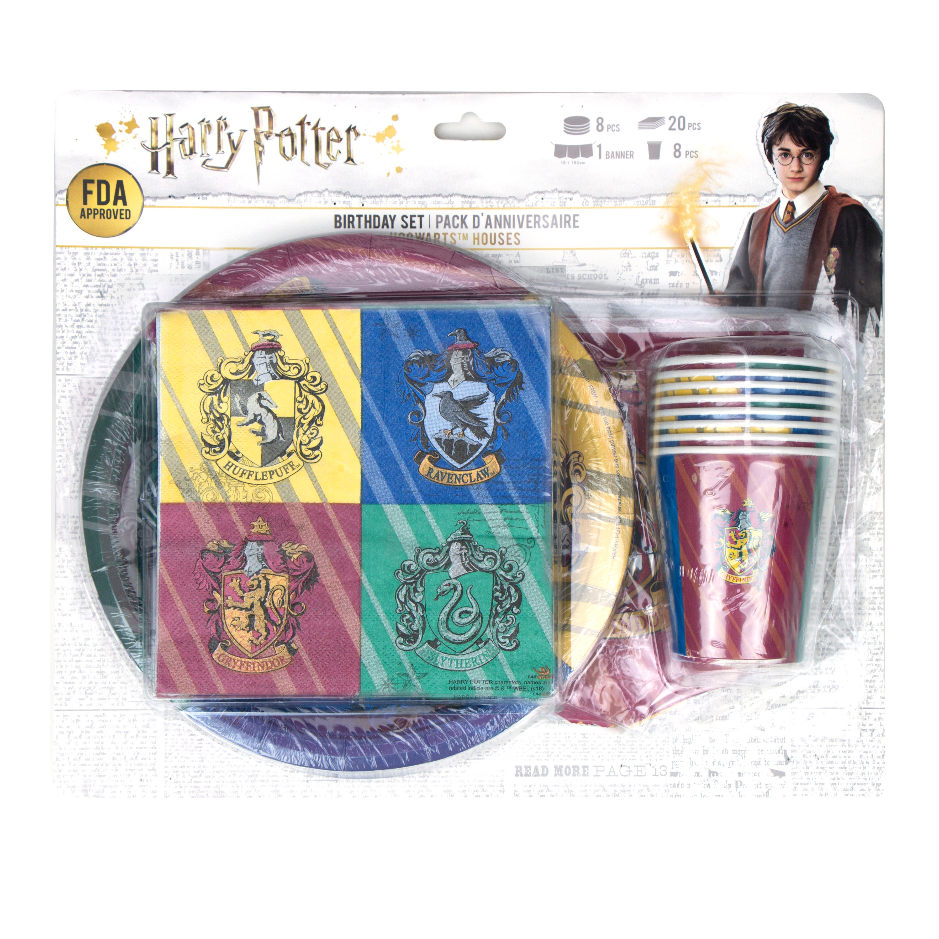 8 assiettes pour anniversaire Harry Potter Poudlard