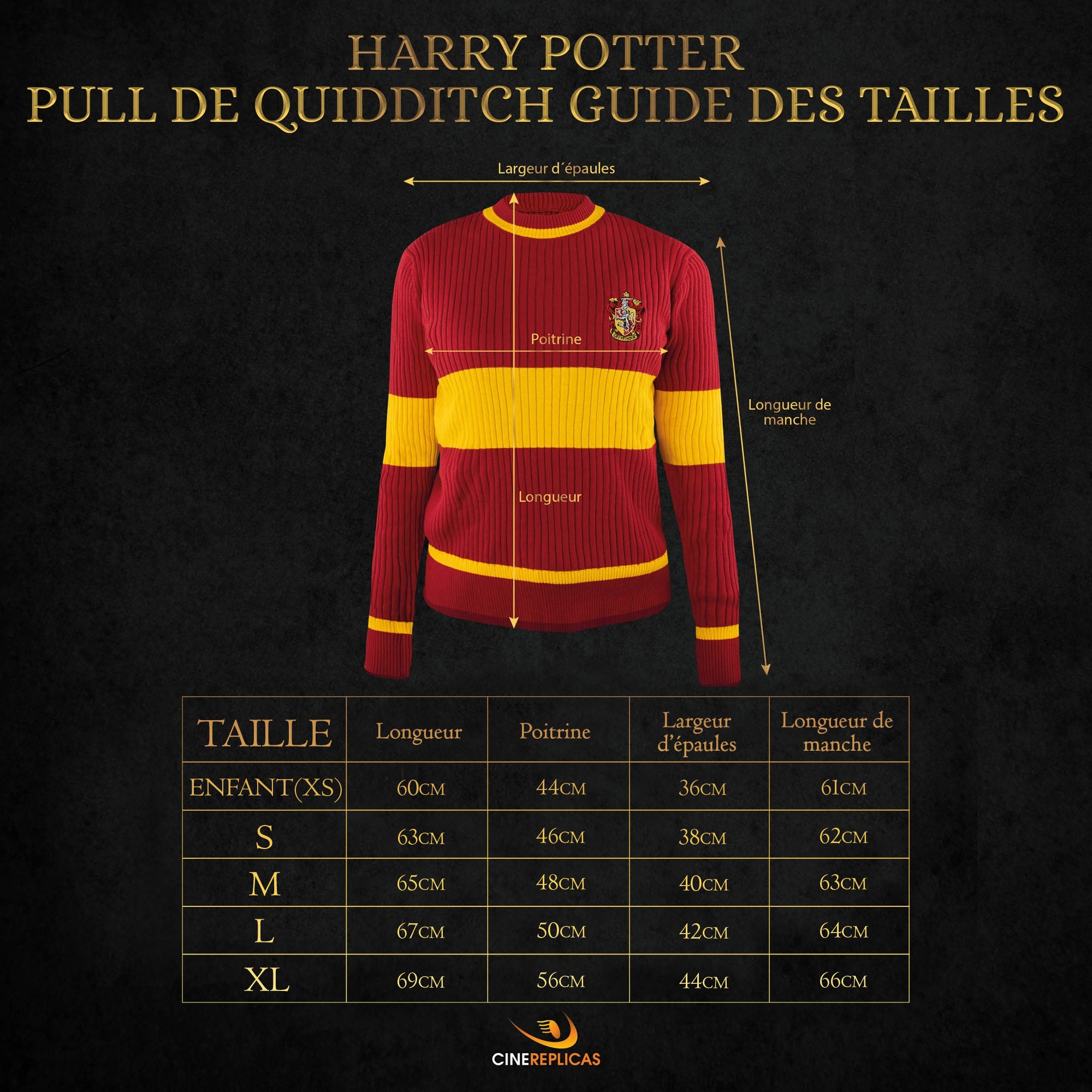 Harry Potter Cinereplicas - Pull - Gryffondor - Taille M