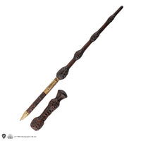 Stylo baguette avec socle & marque-page lenticulaire Albus Dumbledore